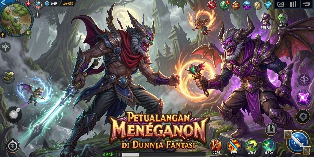 Gameplay 4P4P yang penuh aksi dan petualangan.