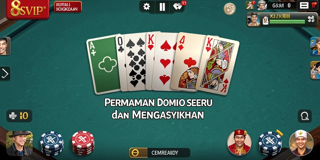 Tampilan gameplay Domino yang seru dan mengasyikkan di 8SVIP.