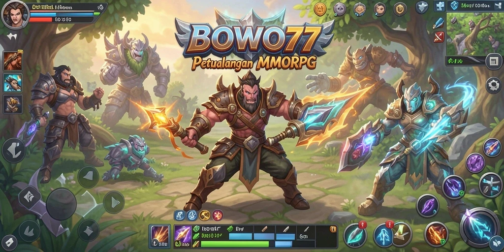 Screenshot gameplay BOWO77 yang menampilkan pertempuran seru.