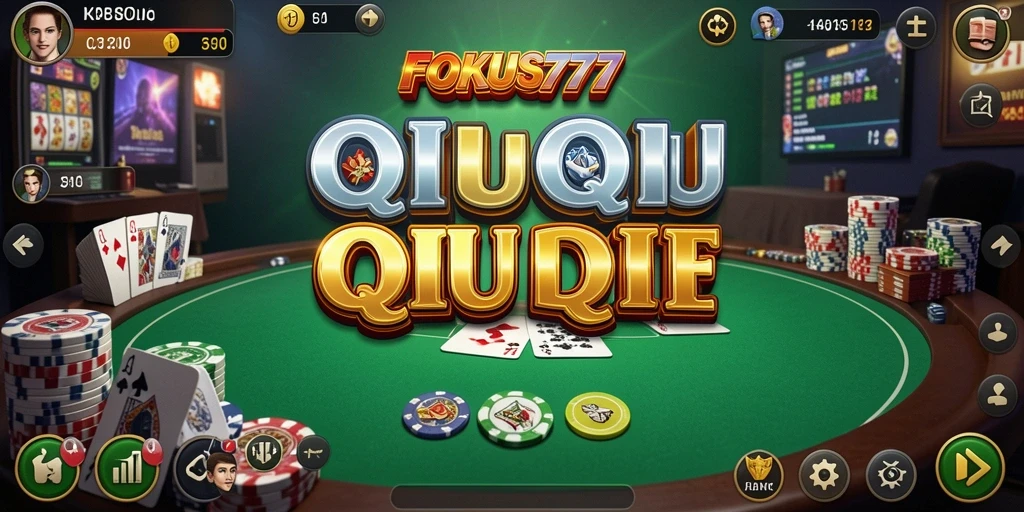 Screenshot gameplay FOKUS777 yang penuh aksi QiuQiu.