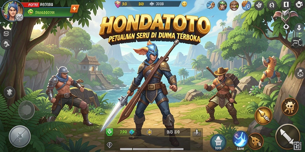 Tampilan gameplay seru HONDATOTO menunjukkan misi petualangan yang menantang.