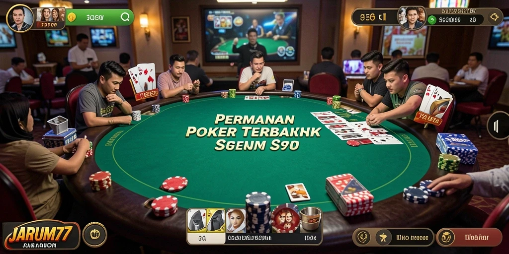 Tampilan gameplay Poker yang menarik di JARUM77