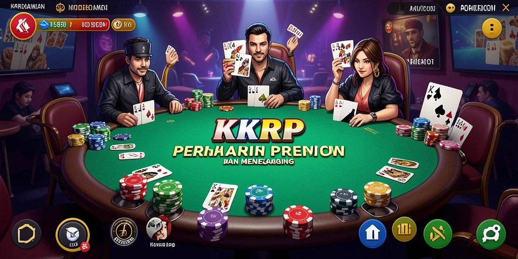 Screenshot utama KKRP menampilkan gameplay poker yang mendebarkan.
