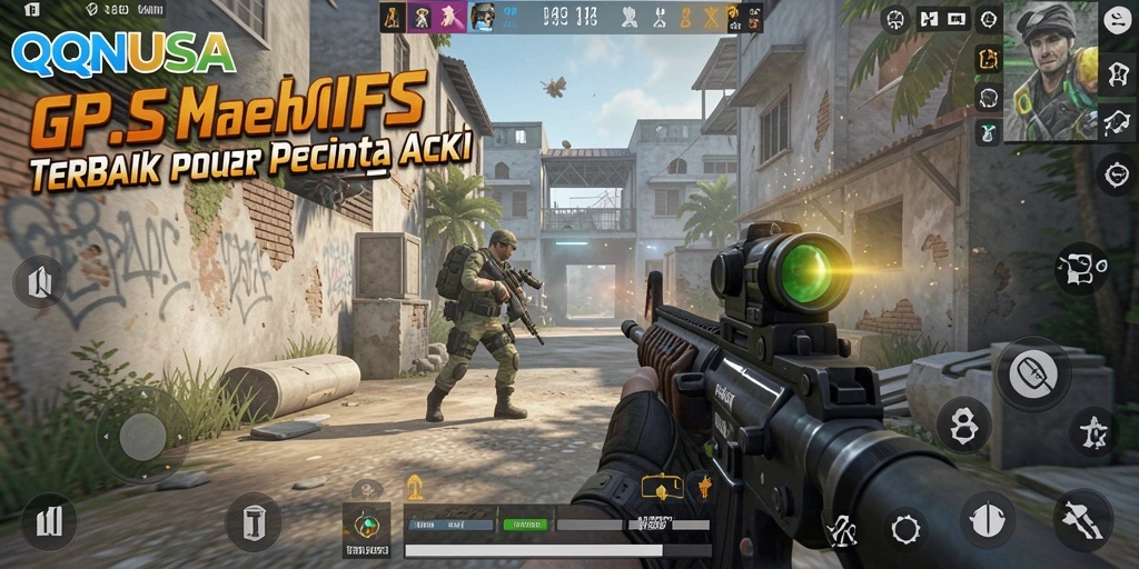 Gameplay seru dan intens dari QQNUSA dalam aksi FPS.