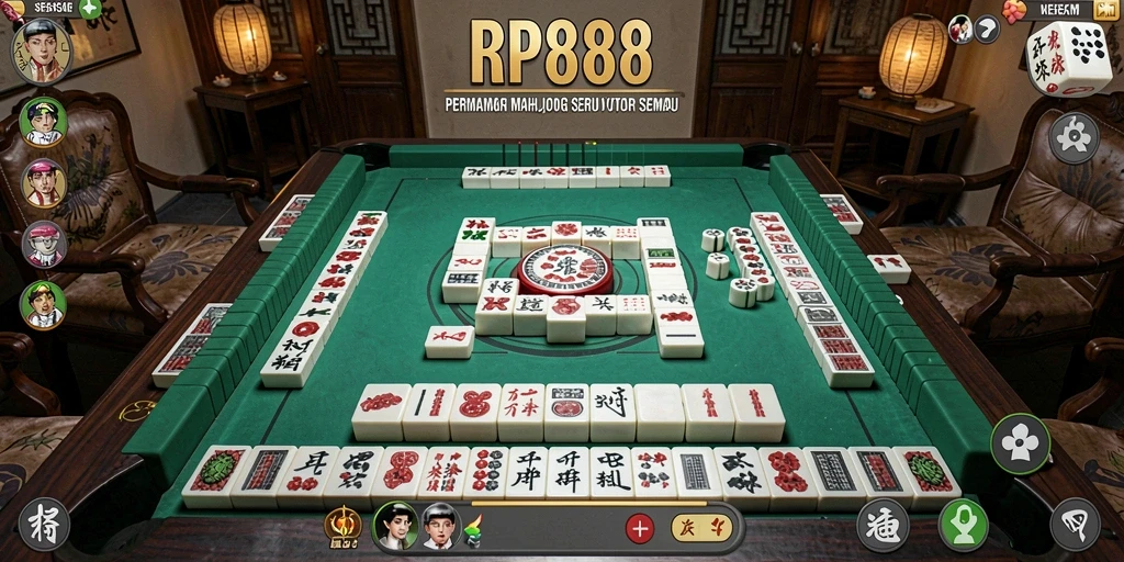 Screenshot gameplay RP888 yang menampilkan tantangan Mahjong yang menarik.