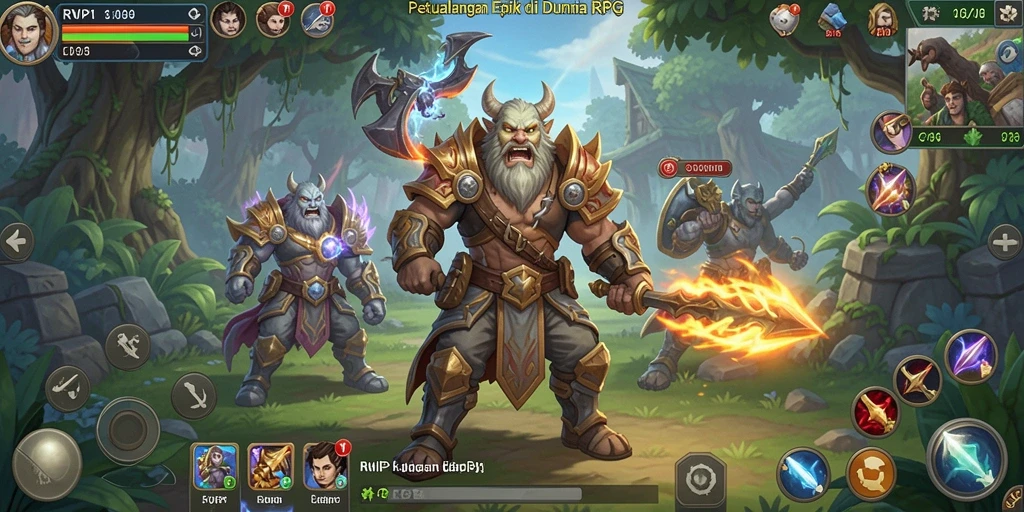 Tampilan gameplay RPG yang menarik dan mendalam.