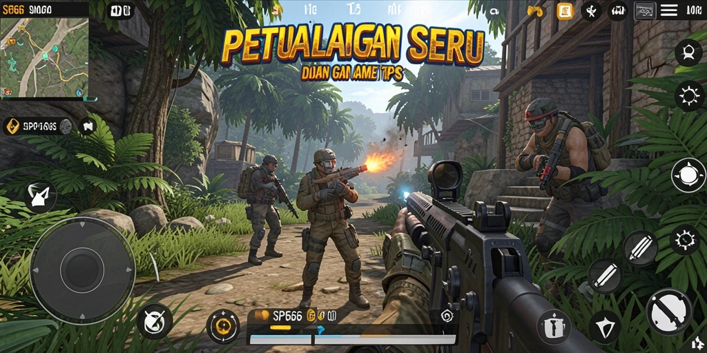 Tangkapan layar yang menunjukkan momen bertempur yang intens dalam SP666.