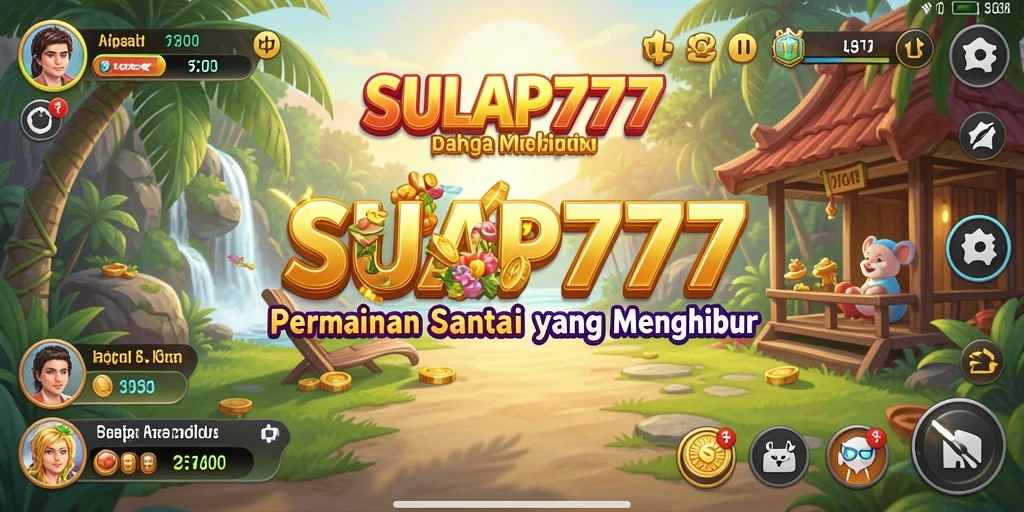 Tampilan gameplay SULAP777 yang ceria dan menarik