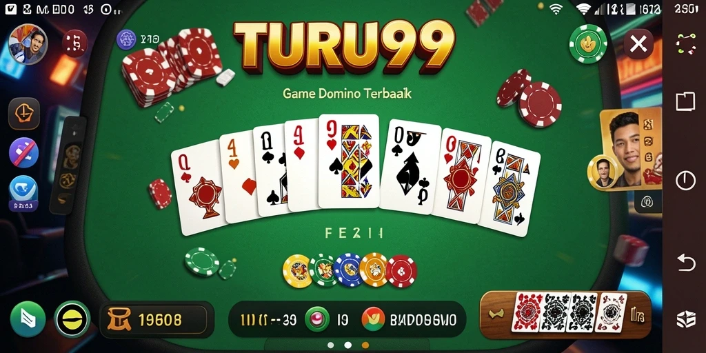 Tampilan menarik dari gameplay TURU99 dalam permainan Domino.
