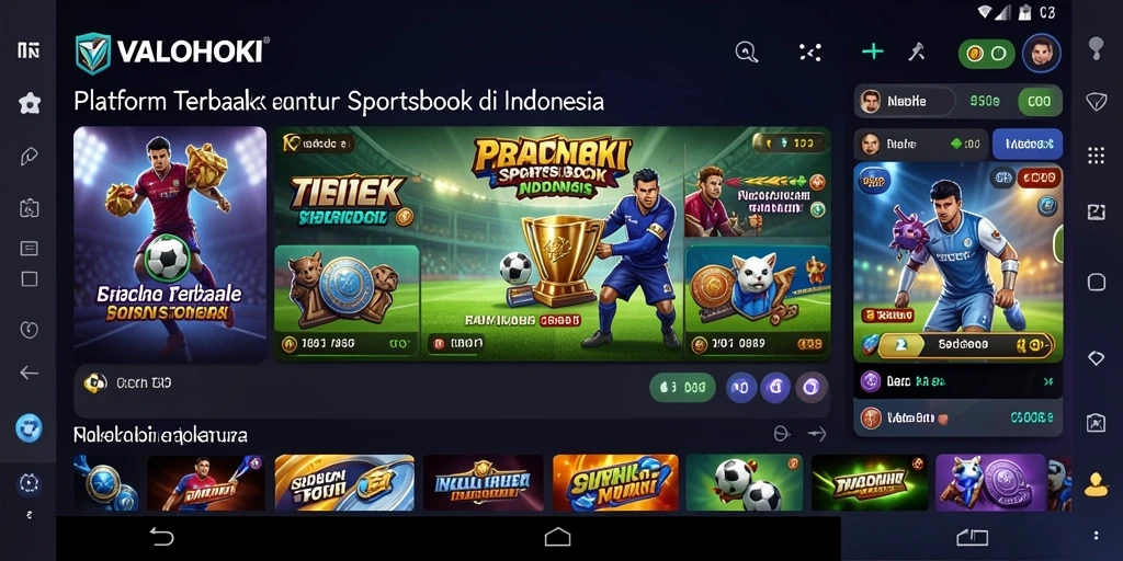 Tampilan antarmuka VALOHOKI yang menarik saat bermain Sportsbook.