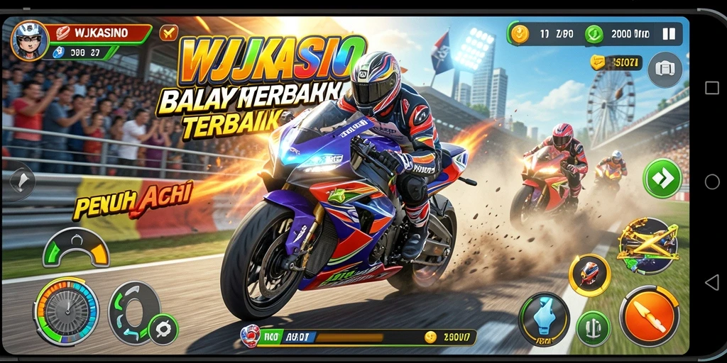 Tampilan aksi balap motor yang mendebarkan di WJKASINO.